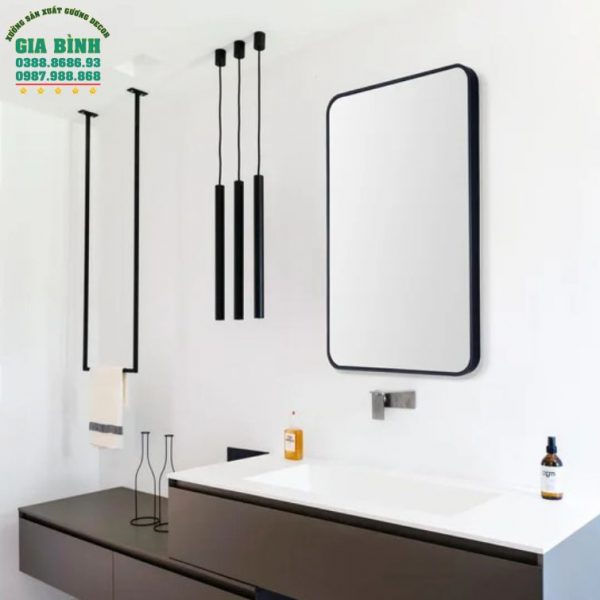 Gương trang điểm gỗ hình chữ nhật Jakayla mã TĐ11
