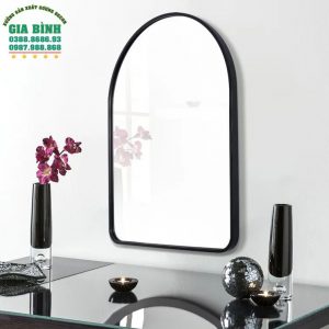 Gương trang điểm hình vòm khung kim loại mã TĐ15