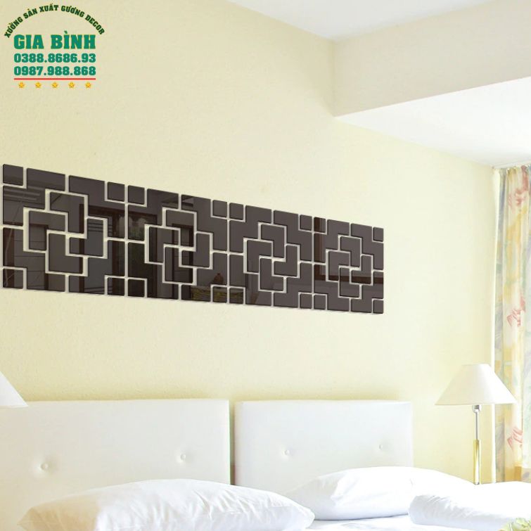 Gương dán tường Acrylic thiết kế hình học sáng tạo mã DT06