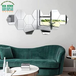 Gương dán tường Acrylic thiết kế hình lục giác độc đáo mã DT15