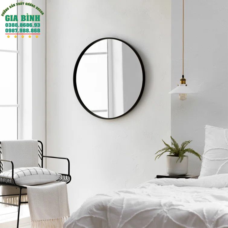 Gương trang điểm kim loại tròn Amaliya mã TĐ09