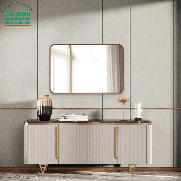 Gương trang điểm gỗ hình chữ nhật Jakayla mã TĐ11