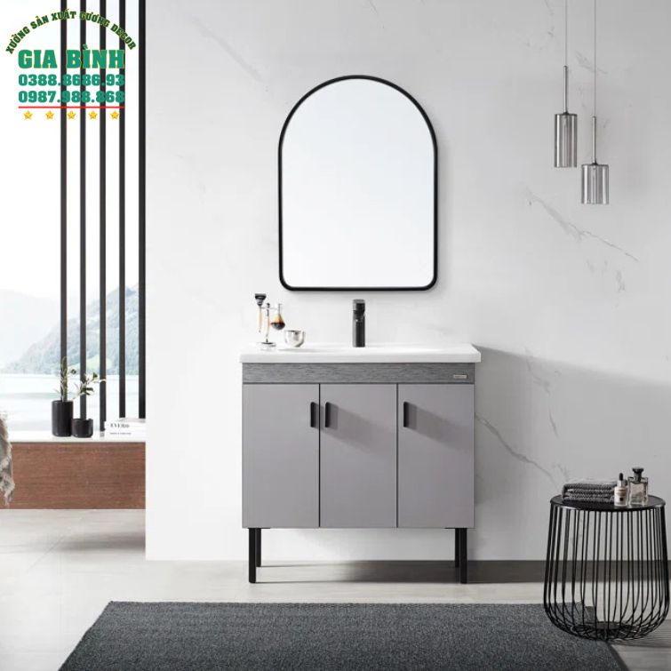 Gương trang điểm hình vòm khung kim loại mã TĐ15