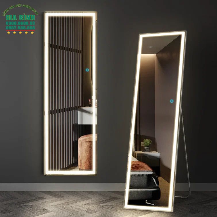 Gương soi toàn thân đèn LED có giá đỡ mã GB26